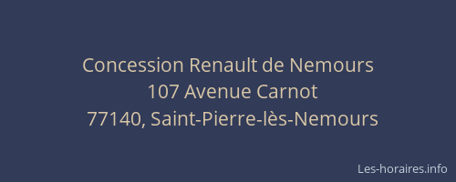 Concession Renault de Nemours