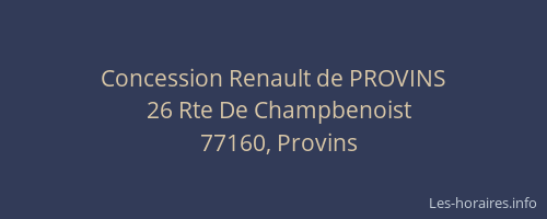Concession Renault de PROVINS
