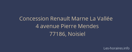 Concession Renault Marne La Vallée