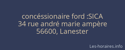 concéssionaire ford :SICA