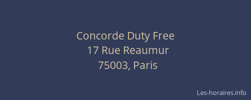 Concorde Duty Free