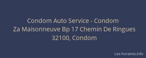 Condom Auto Service - Condom