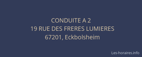 CONDUITE A 2