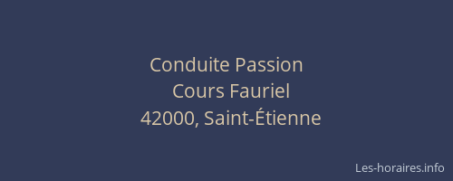 Conduite Passion