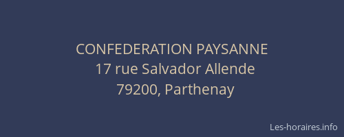 CONFEDERATION PAYSANNE