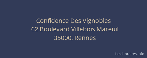 Confidence Des Vignobles