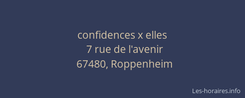 confidences x elles