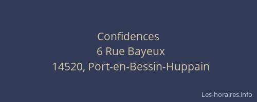 Confidences