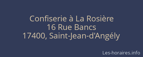 Confiserie à La Rosière