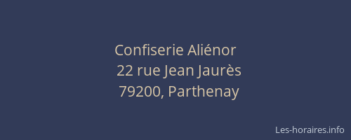 Confiserie Ali&eacute;nor