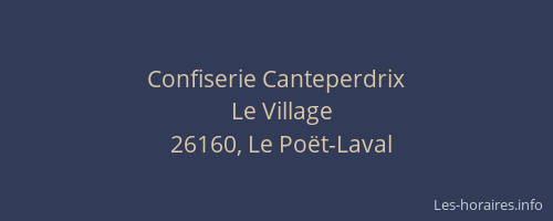 Confiserie Canteperdrix