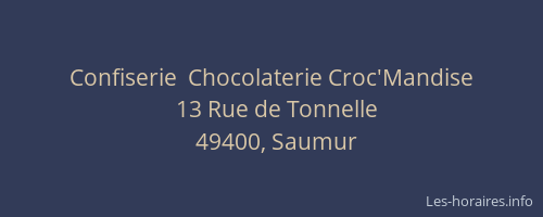 Confiserie  Chocolaterie Croc'Mandise