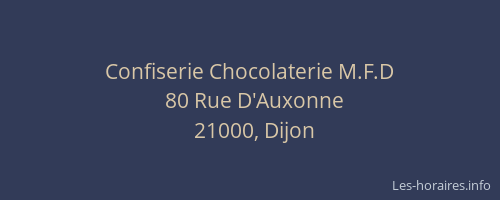 Confiserie Chocolaterie M.F.D