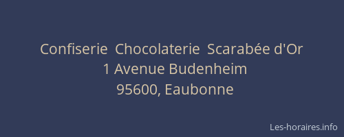 Confiserie  Chocolaterie  Scarabée d'Or