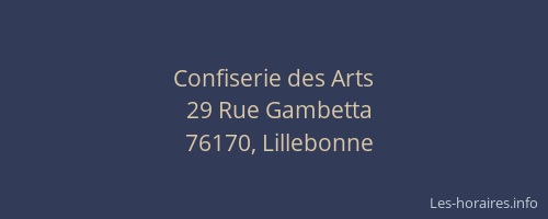 Confiserie des Arts