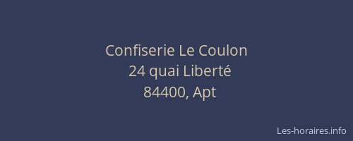 Confiserie Le Coulon