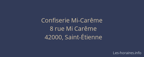 Confiserie Mi-Carême