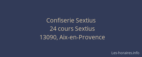 Confiserie Sextius