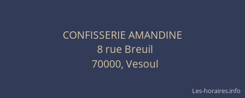 CONFISSERIE AMANDINE