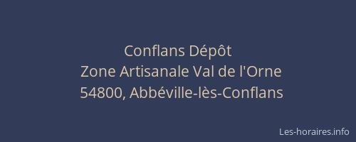 Conflans D&eacute;p&ocirc;t