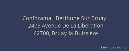 Conforama - Berthune Sur Bruay