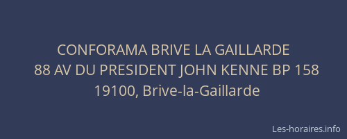 CONFORAMA BRIVE LA GAILLARDE