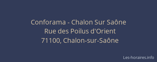 Conforama - Chalon Sur Saône