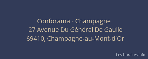 Conforama - Champagne