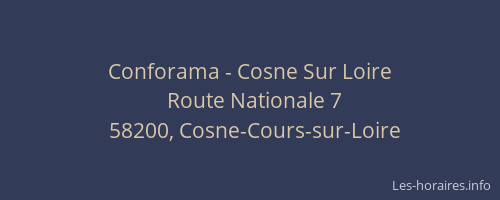 Conforama - Cosne Sur Loire