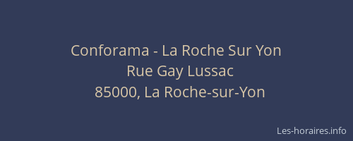Conforama - La Roche Sur Yon