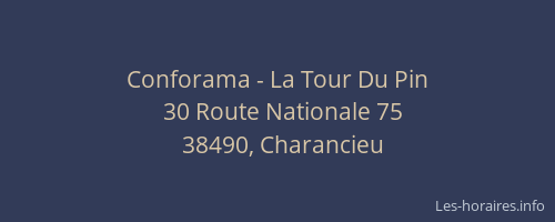 Conforama - La Tour Du Pin