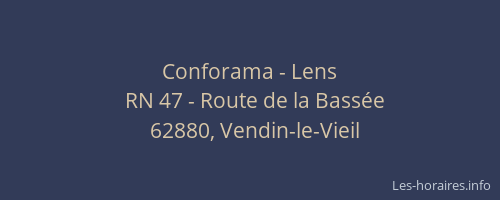 Conforama - Lens