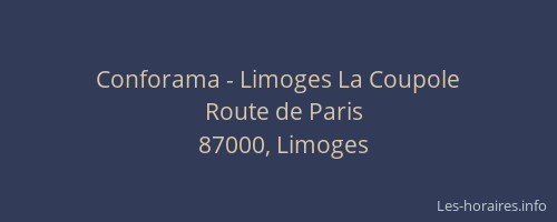 Conforama - Limoges La Coupole