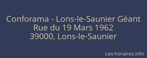 Conforama - Lons-le-Saunier Géant
