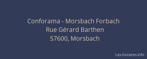 Conforama - Morsbach Forbach