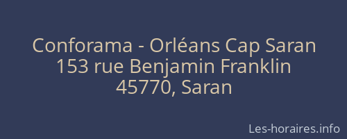 Conforama - Orléans Cap Saran