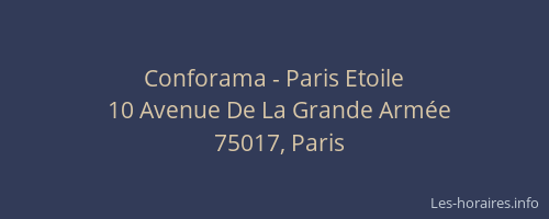 Conforama - Paris Etoile