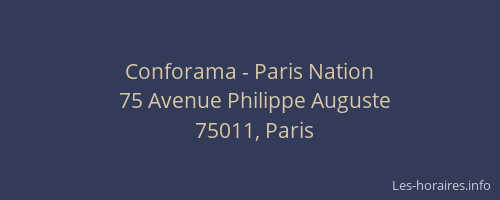 Conforama - Paris Nation