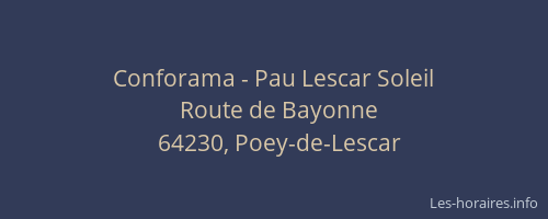 Conforama - Pau Lescar Soleil