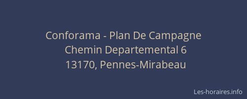 Conforama - Plan De Campagne