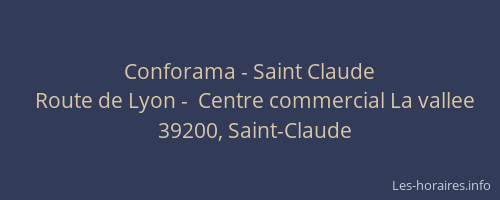Conforama - Saint Claude