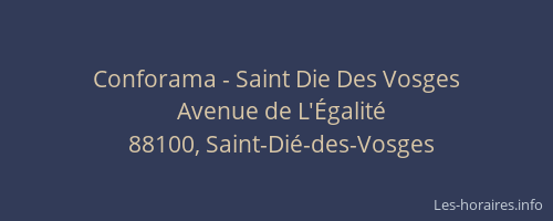 Conforama - Saint Die Des Vosges