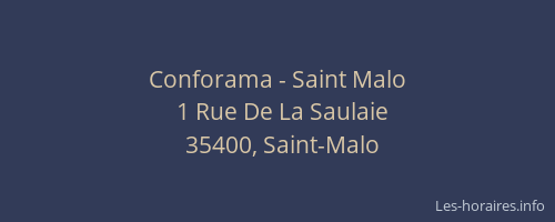 Conforama - Saint Malo