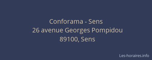 Conforama - Sens