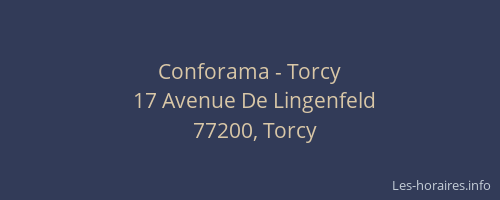 Conforama - Torcy