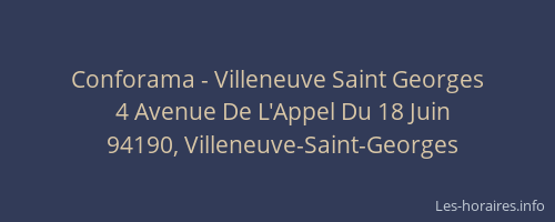 Conforama - Villeneuve Saint Georges