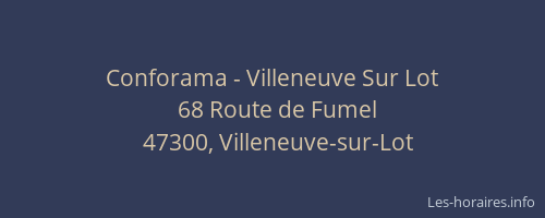 Conforama - Villeneuve Sur Lot