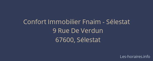 Confort Immobilier Fnaim - Sélestat
