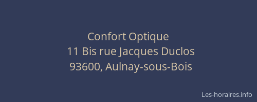 Confort Optique