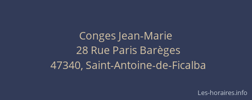 Conges Jean-Marie